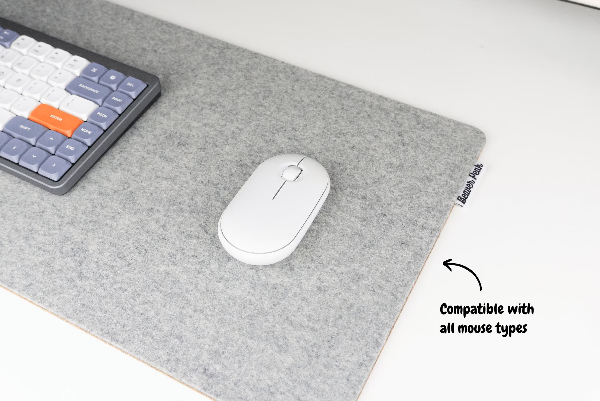 Felt and Cork Desk Mat, Wool and Cork Desk Mat, Anti-Microbial Wool Desk Pad, anti Slip Cork Layer, Merino Wool Laptop Mat, Made in Canada