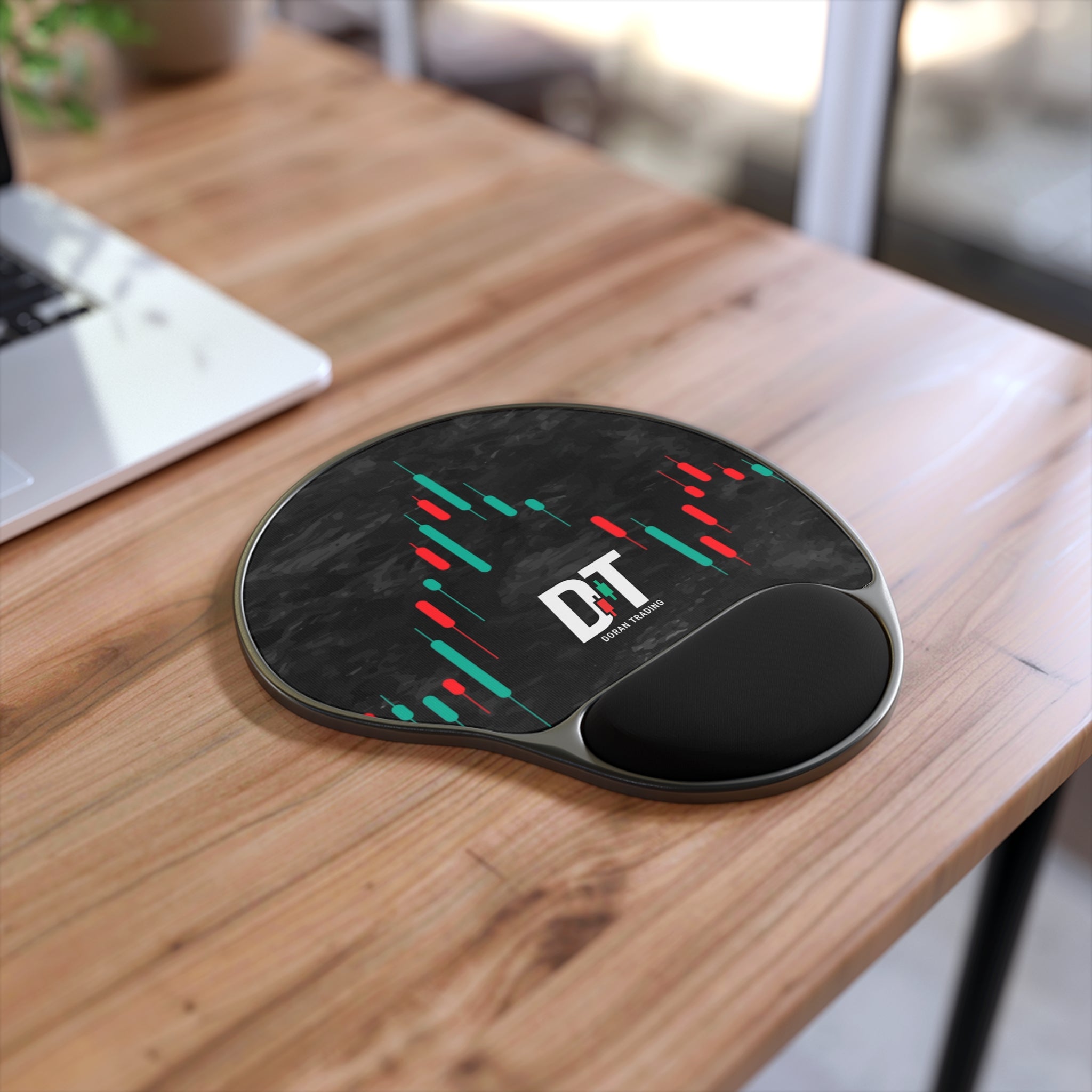 Stylish Mouse Pad With Wrist Rest for Traders, Ergonomic Desk Accessory