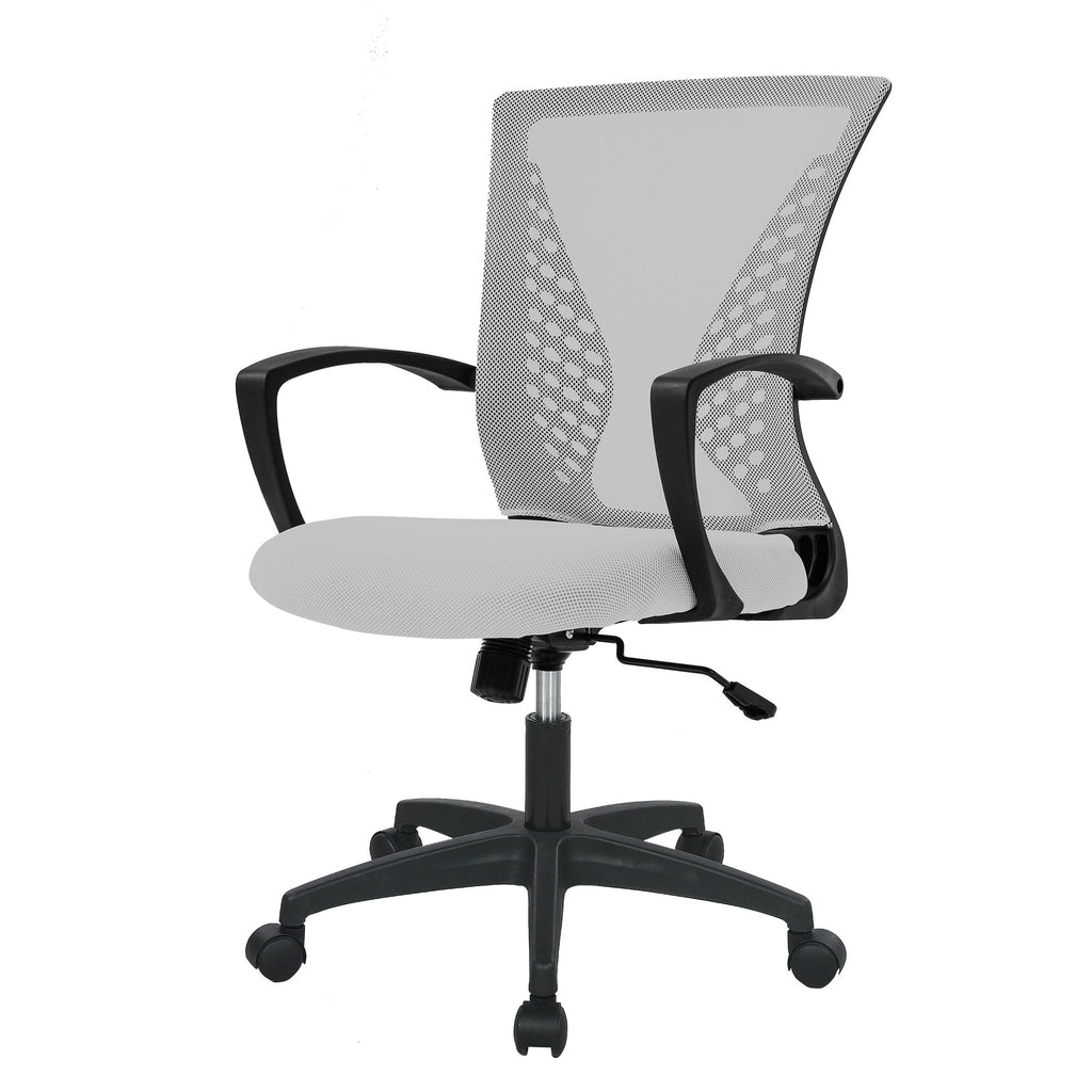 Ergonomic Office Chair, Lumbar Support, Adjustable Height with Armrests for Adults(Grey)