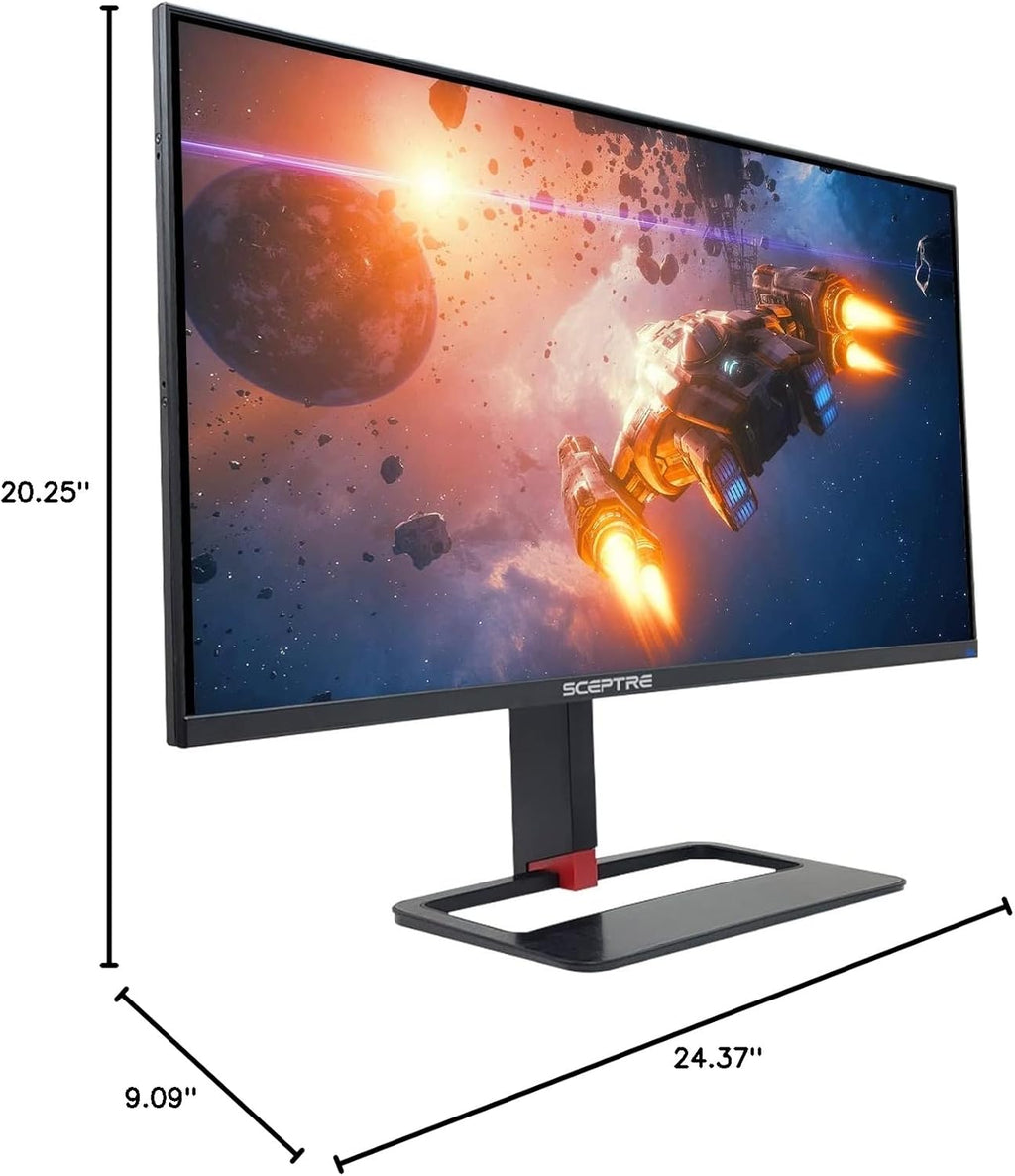 27 Inch QHD IPS LED Monitor 2560X1440 HDR400 HDMI Displayport up to 144Hz 1Ms Height Adjustable, Build-In Speakers, Gunmetal Black (E275B-QPN168)