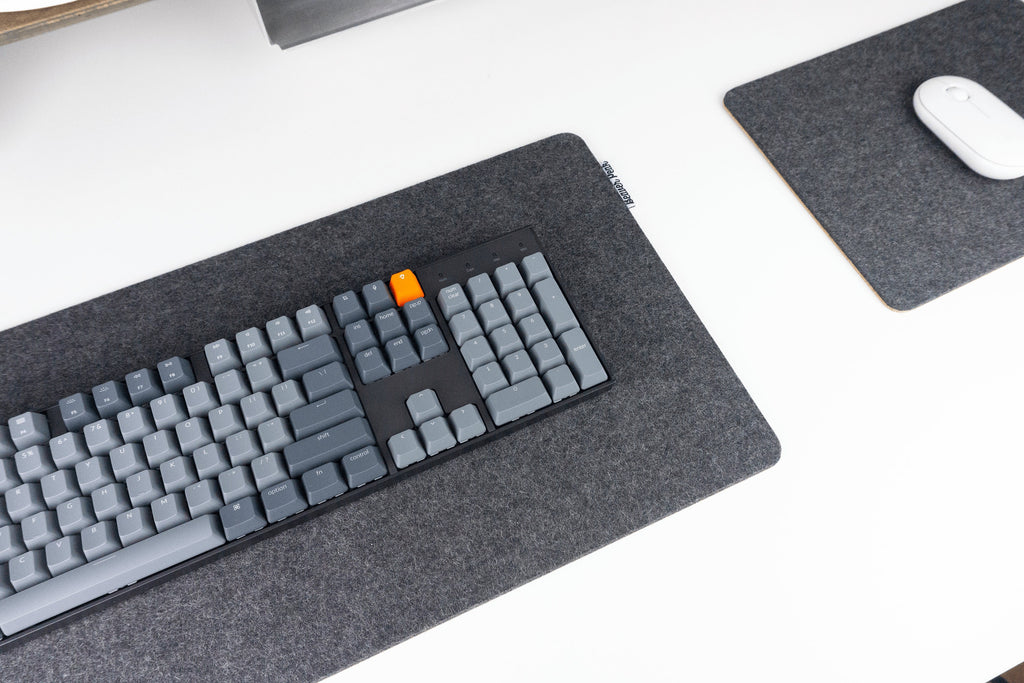 Felt and Cork Desk Mat, Wool and Cork Desk Mat, Anti-Microbial Wool Desk Pad, anti Slip Cork Layer, Merino Wool Laptop Mat, Made in Canada