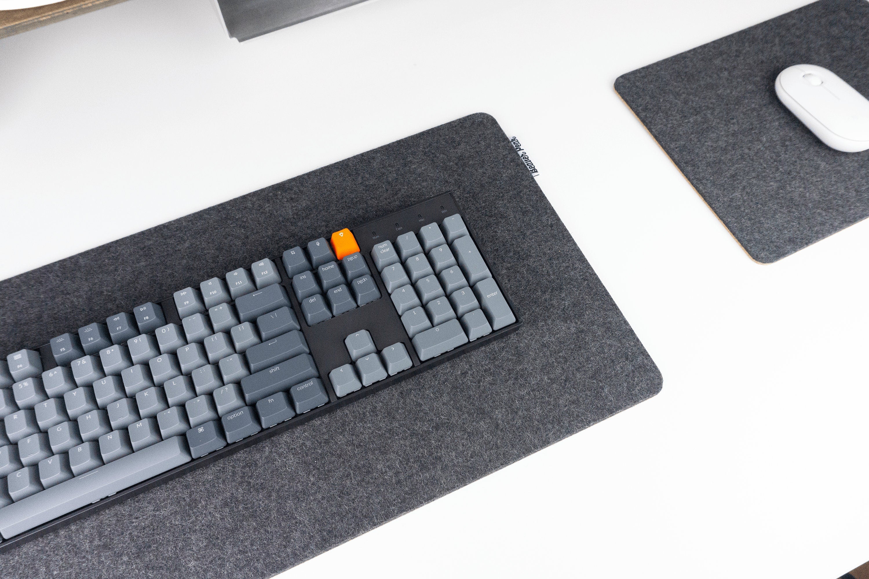 Felt and Cork Desk Mat, Wool and Cork Desk Mat, Anti-Microbial Wool Desk Pad, anti Slip Cork Layer, Merino Wool Laptop Mat, Made in Canada