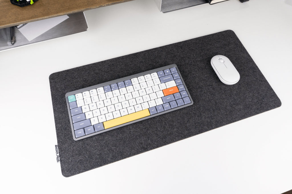 Felt and Cork Desk Mat, Wool and Cork Desk Mat, Anti-Microbial Wool Desk Pad, anti Slip Cork Layer, Merino Wool Laptop Mat, Made in Canada