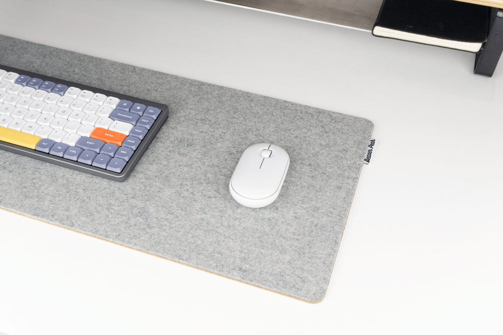 Felt and Cork Desk Mat, Wool and Cork Desk Mat, Anti-Microbial Wool Desk Pad, anti Slip Cork Layer, Merino Wool Laptop Mat, Made in Canada
