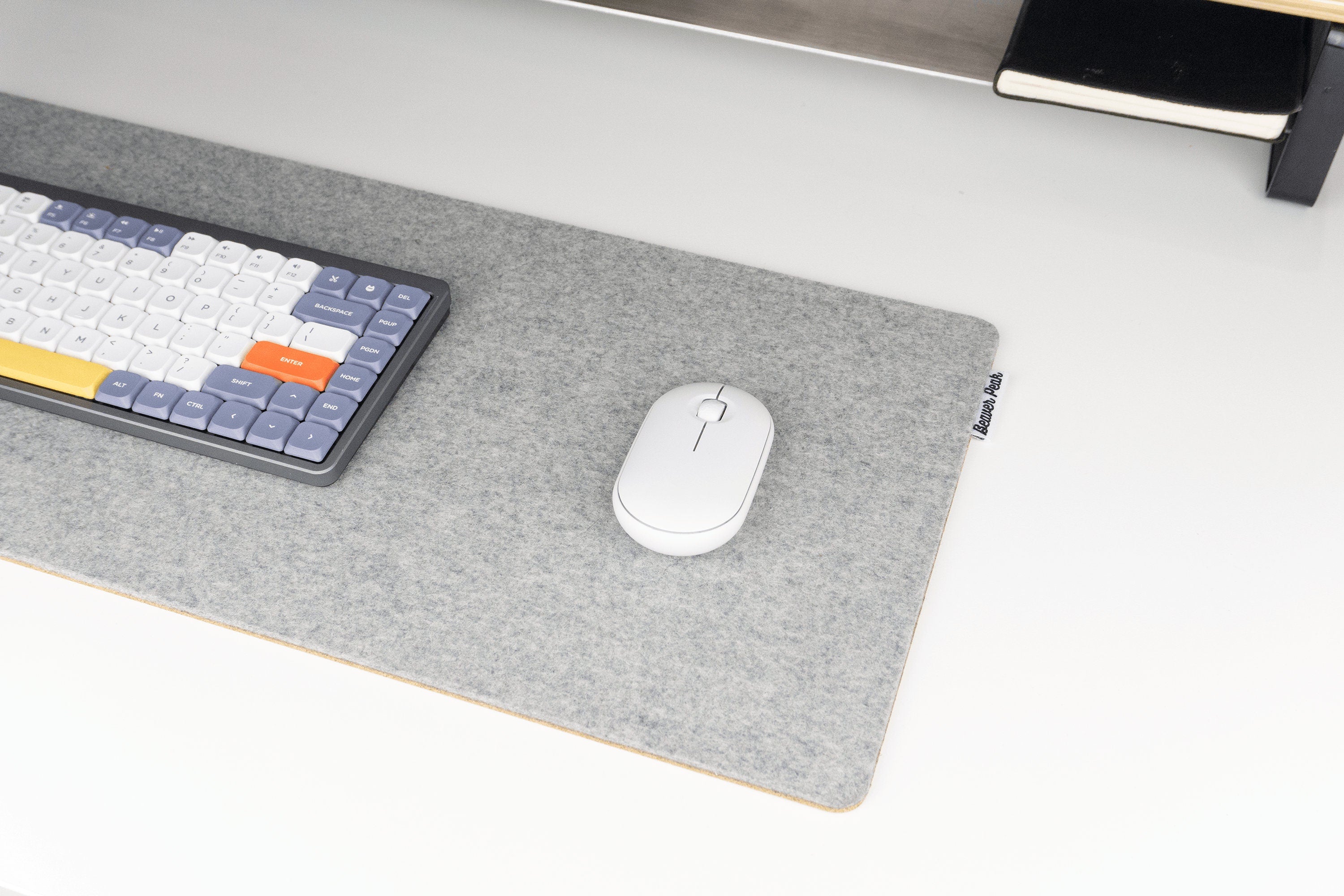 Felt and Cork Desk Mat, Wool and Cork Desk Mat, Anti-Microbial Wool Desk Pad, anti Slip Cork Layer, Merino Wool Laptop Mat, Made in Canada